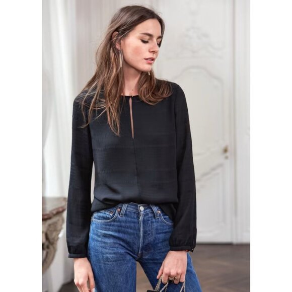 Sezane Tops - Sezane Grace Blouse Black Size FR 38/ Medium/ US 6